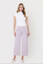 Load image into Gallery viewer, Vervet Olivia High Rise Lavender Crop Wide Leg
