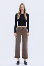 Load image into Gallery viewer, Flying Monkey Tabbed Slim Wide Cuff Jeans / Coffee
