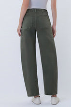 Load image into Gallery viewer, Flying Monkey Super High Rise Elastic Waistband Barrel Jeans / Deep Forest
