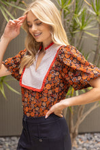 Load image into Gallery viewer, Corduroy Corners Floral Top
