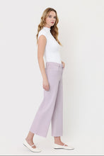 Load image into Gallery viewer, Vervet Olivia High Rise Lavender Crop Wide Leg
