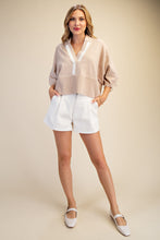 Load image into Gallery viewer, Drop Shoulder Collar Sweater / Beige
