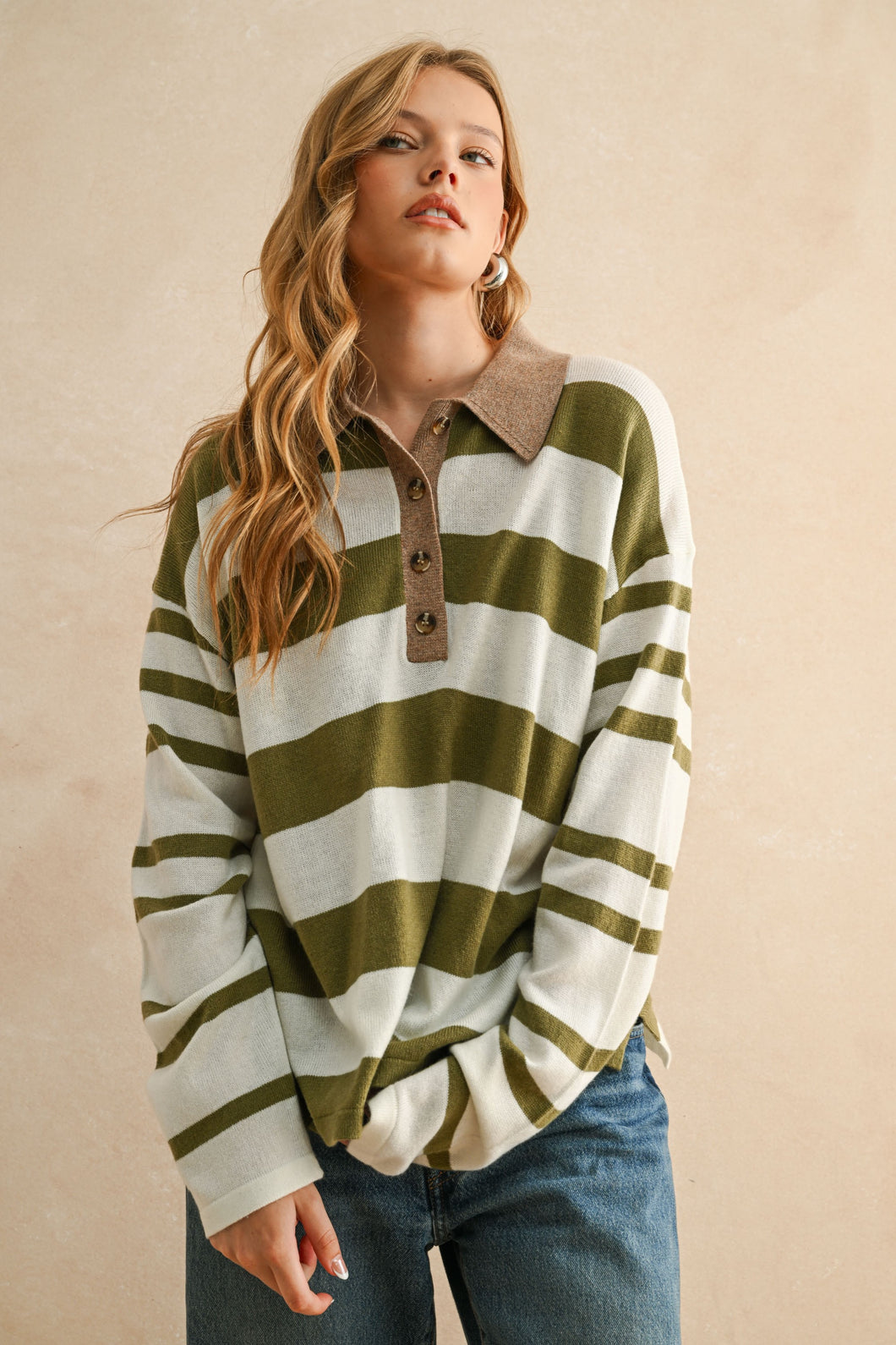 Knitted Classic Polo Top