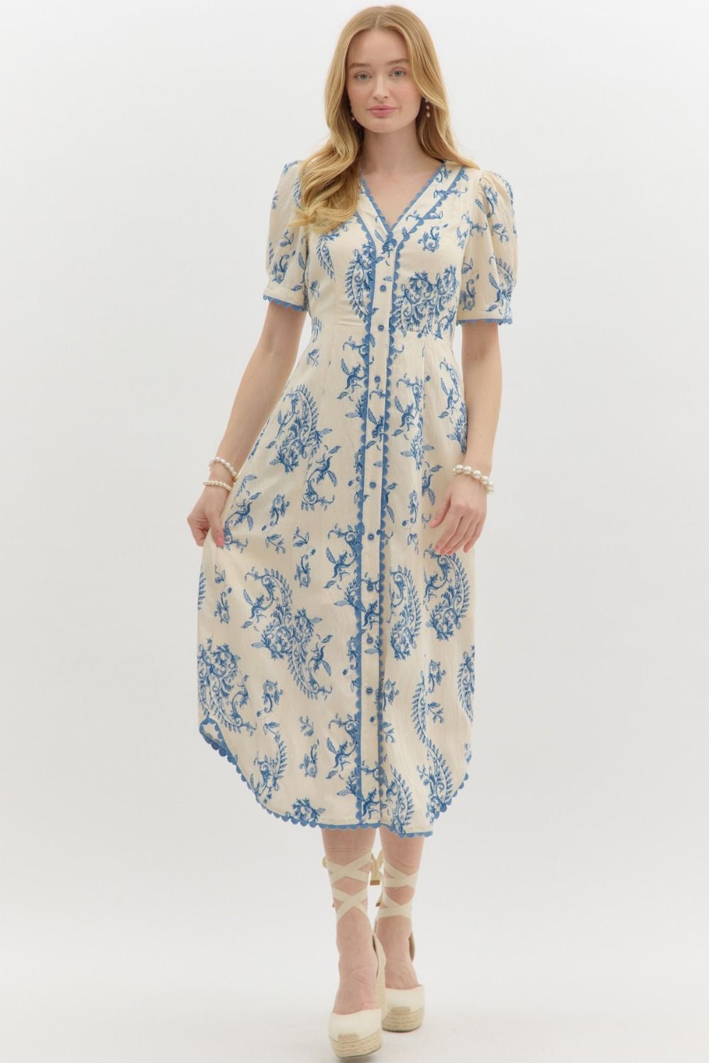 Princess Paisley Midi Dress