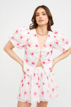 Load image into Gallery viewer, Sofie The Label Carmine Floral Tie Top
