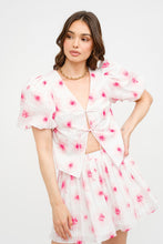 Load image into Gallery viewer, Sofie The Label Carmine Floral Tie Top
