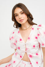 Load image into Gallery viewer, Sofie The Label Carmine Floral Tie Top
