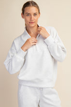 Load image into Gallery viewer, Rae Mode Scuba Luxe V-Neck Zip Up / Light Heather Grey

