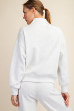 Load image into Gallery viewer, Rae Mode Scuba Luxe V-Neck Zip Up / Light Heather Grey
