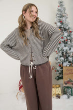Load image into Gallery viewer, Cocoa &amp; Cream Striped Sweater
