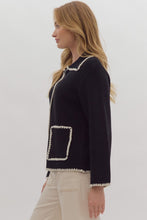 Load image into Gallery viewer, Delicate Fall Whipstitch Cardigan / Black
