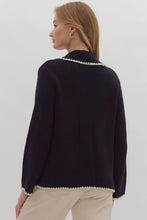 Load image into Gallery viewer, Delicate Fall Whipstitch Cardigan / Black
