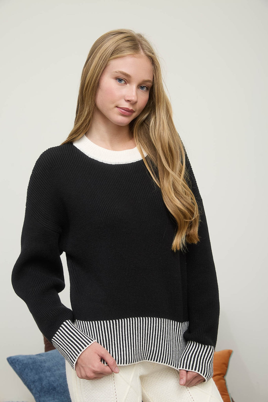 Brady Button Sweater